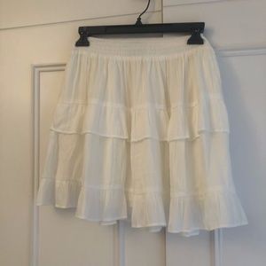 Hello Molly White Ruffle Skirt, XS